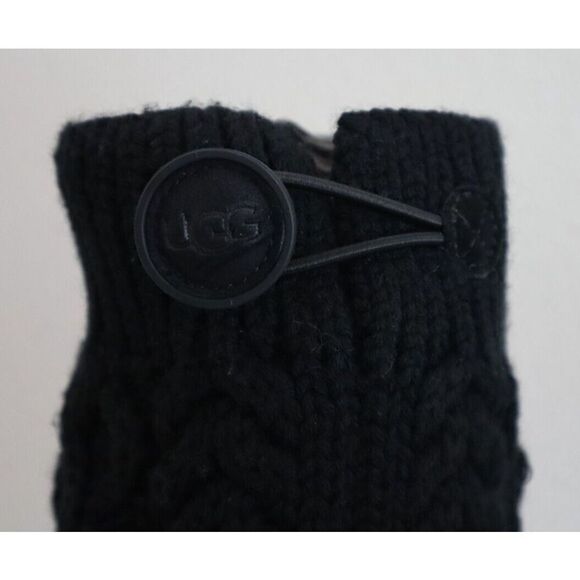 UGG 1146010 Women's Sz 6 Black Classic Cardi Cable-Knit Pull On Boots - Picture 11 of 16